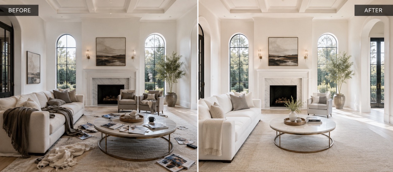 Before and After - Living Room